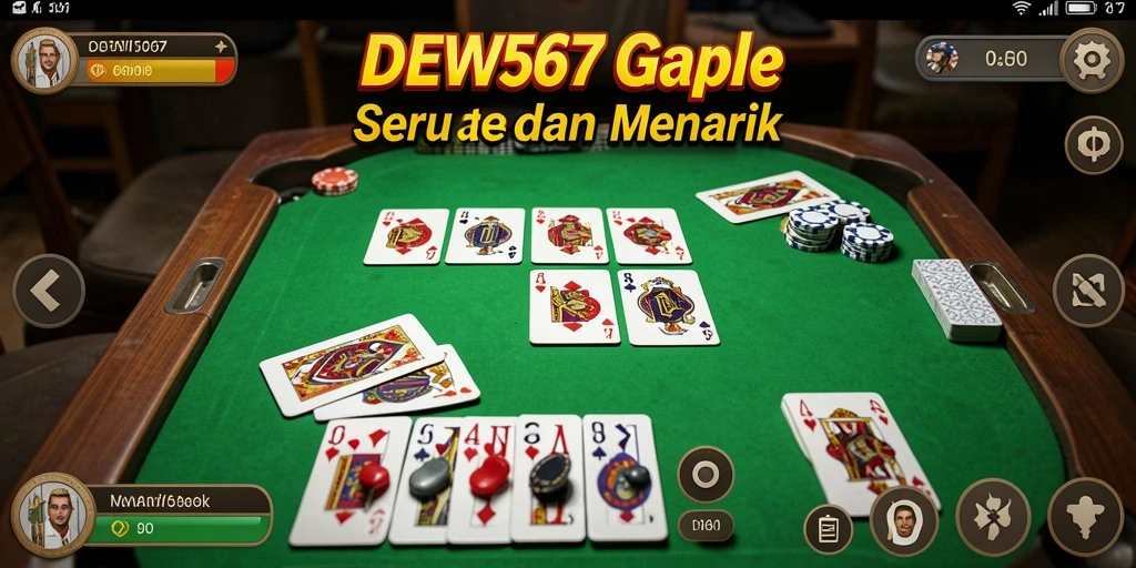 Tampilan menarik dari gameplay Gaple di DEWI567.