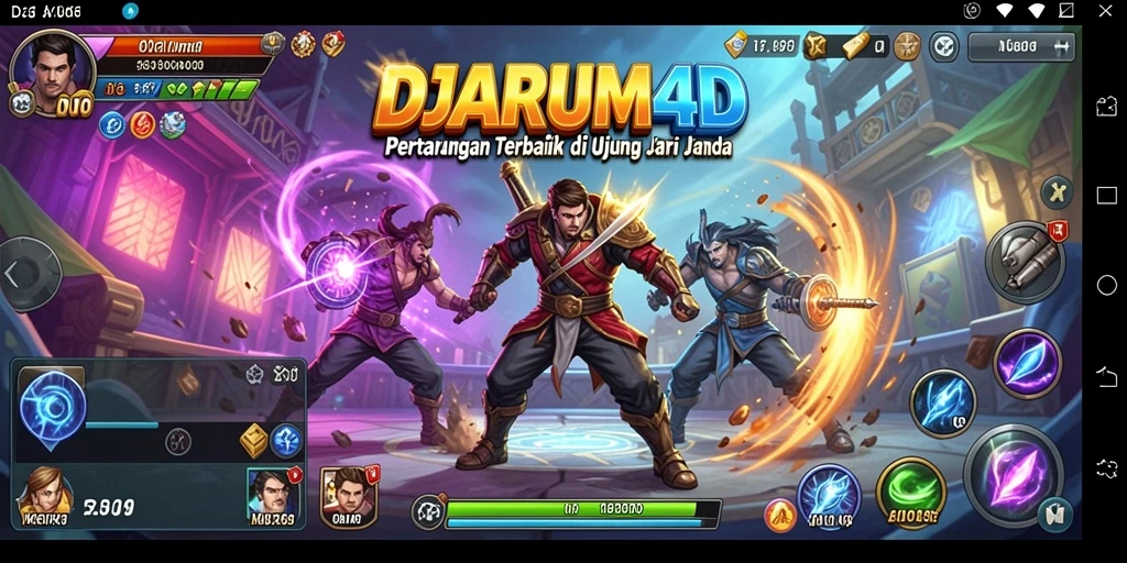 Tampilan gameplay menegangkan dengan karakter Fighting yang beraksi.