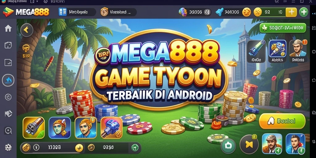 Screenshot gameplay MEGA888 dengan elemen Tycoon yang menarik.