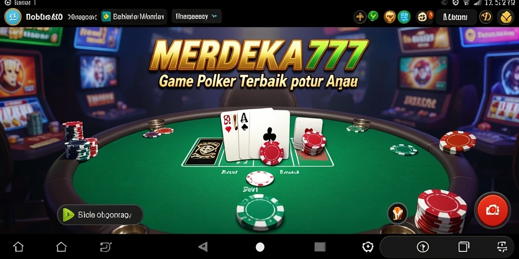 Tampilan gameplay Poker yang seru di MERDEKA777.