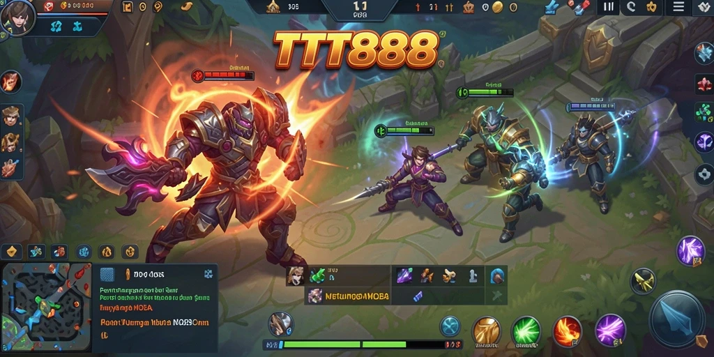 Tampilan seru pertarungan tim di TTT888 dengan grafik yang memukau.